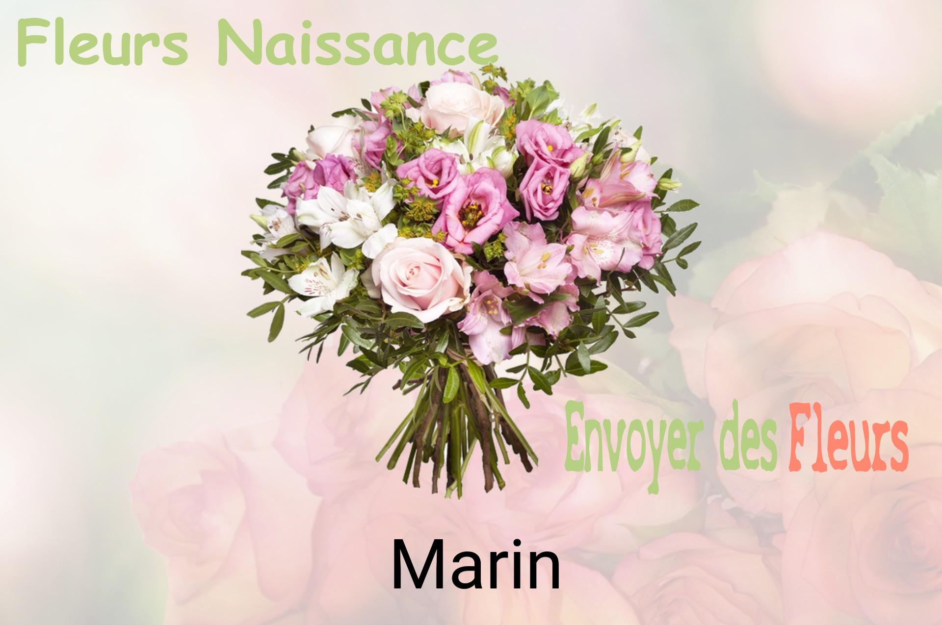 Bouquet de fleurs de naissance livré à Marin